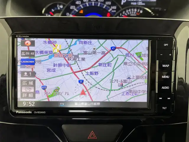 ダイハツ タント カスタム X トップED SA Ⅲ 富山県 2018(平30)年 2.8万km パールホワイトⅢ 純正ナビ（AM/FM/CD/DVD/BT）/フルセグTV/バックカメラ/社外AW付き冬タイヤ積込/片側パワースライドドア/衝突被害軽減ブレーキ/レーンキープアシスト/オートマチックハイビーム/LEDヘッドライト/コーナーセンサー/スマートキー/プッシュスタート/純正フロアマット/アイドリングストップ/ドアバイザー
