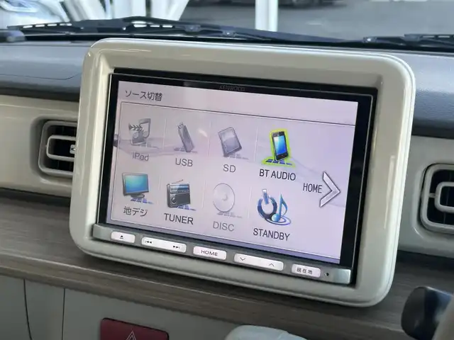 スズキ ラパン S 静岡県 2016(平28)年 8.8万km フレンチミントパールメタリック ディーラー純正ナビ/BT/CD/DVD/USB/SDミュージック/フルセグTV/ETC/スマートーキー/バックカメラ/純正フロアマット/シートヒーターD席/AC/プッシュスタート