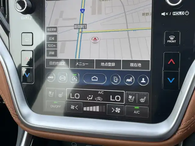 スバル アウトバック リミテッドEX 道央・札幌 2023(令5)年 2.8万km クリスタルブラックシリカ ４WD/ワンオーナー/ハーマンガードンサウンドシステム/純正メーカーナビ/AM/FM/BT/フルセグ/衝突被害軽減ブレーキ/横滑り防止装置/レーダークルーズコントロール/レーンキープアシスト/リヤパーキングセンサー/SRH/XMODE/SI-DRIVE/バック/サイド/フロントカメラ/ビルトインETC/ドライブレコーダー/アイドリングストップ/パワーバックドア/前席パワーシート/全席シートヒーター/前席エアシート/D席メモリーシート/オレンジ×ブラックレザーシート/革巻きステアリング/ステアリングリモコン/パドルシフト/ハンドルヒーター/電動格納ミラー/オートブレーキホールド/プッシュスタート/スマートキー/LEDヘッドライト/オートライト/フォグランプ/電動格納ミラー/ウィンカーミラー/純正フロアマット