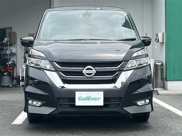 日産 セレナ ハイウェイスター プロパイロットED 京都府 2017(平29)年 5.8万km ダイヤモンドブラック 純正９インチナビ　Ｂｌｕｅｔｏｏｔｈオーディオ　フルセグ　ＤＶＤ再生　バックカメラ　後席フリップダウンモニター　エマージェンシーブレーキ　プロパイロット　ＬＥＤヘッドライト　両側パワースライドドア