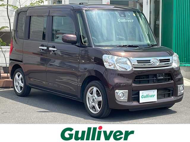 ダイハツ タント X ターボ SAⅡ 青森県 2016(平28)年 10.1万km プラムブラウンクリスタルマイカ 4WD・ターボ/社外SDナビ・フルセグTV/CD・DVD・SD・Bluetooth/バックカメラ/片側パワースライドドア/スマートアシスト/衝突軽減ブレーキ/誤発進抑制機能/先行車発進お知らせ機能/社外前後ドライブレコーダー/ETC/LEDヘッドライト/社外14インチアルミ/スマートキー/プッシュスタート