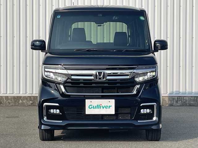 ホンダ Ｎ ＢＯＸ カスタム L ターボ 福岡県 2021(令3)年 3.7万km ミッドナイトブルービームM ワンオーナー/ホンダセンシング/CMBS/レーンアシスト/パーキングセンサー/社外ナビ（ＭＤＶ－Ｓ７０８Ｌ）/フルセグTV/CD/DVD/BT/SD/AM/FM/バックカメラ/両側パワースライドドア/前席シートヒーター/レーダークルーズコントロール/ＬＥＤオートライト/フォグランプ/パドルシフト/純正ＡＷ/スマートキー/プッシュスタート/シートバックテーブル/ロールサンシェード