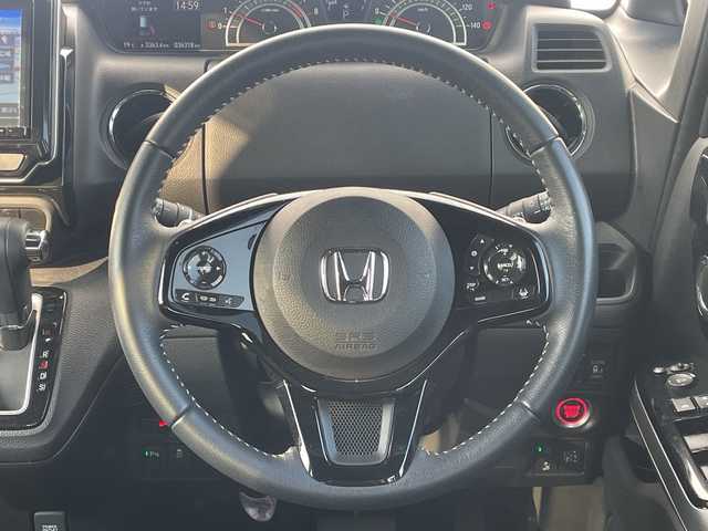 ホンダ Ｎ ＢＯＸ カスタム L ターボ 福岡県 2021(令3)年 3.7万km ミッドナイトブルービームM ワンオーナー/ホンダセンシング/CMBS/レーンアシスト/パーキングセンサー/社外ナビ（ＭＤＶ－Ｓ７０８Ｌ）/フルセグTV/CD/DVD/BT/SD/AM/FM/バックカメラ/両側パワースライドドア/前席シートヒーター/レーダークルーズコントロール/ＬＥＤオートライト/フォグランプ/パドルシフト/純正ＡＷ/スマートキー/プッシュスタート/シートバックテーブル/ロールサンシェード