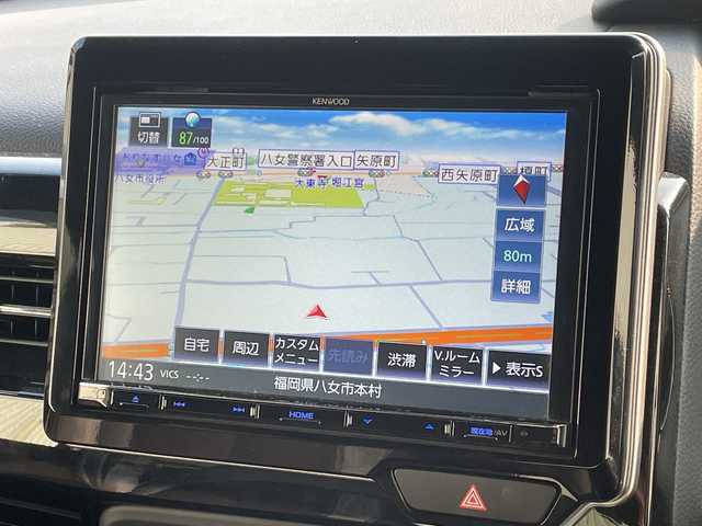 ホンダ Ｎ ＢＯＸ カスタム L ターボ 福岡県 2021(令3)年 3.7万km ミッドナイトブルービームM ワンオーナー/ホンダセンシング/CMBS/レーンアシスト/パーキングセンサー/社外ナビ（ＭＤＶ－Ｓ７０８Ｌ）/フルセグTV/CD/DVD/BT/SD/AM/FM/バックカメラ/両側パワースライドドア/前席シートヒーター/レーダークルーズコントロール/ＬＥＤオートライト/フォグランプ/パドルシフト/純正ＡＷ/スマートキー/プッシュスタート/シートバックテーブル/ロールサンシェード