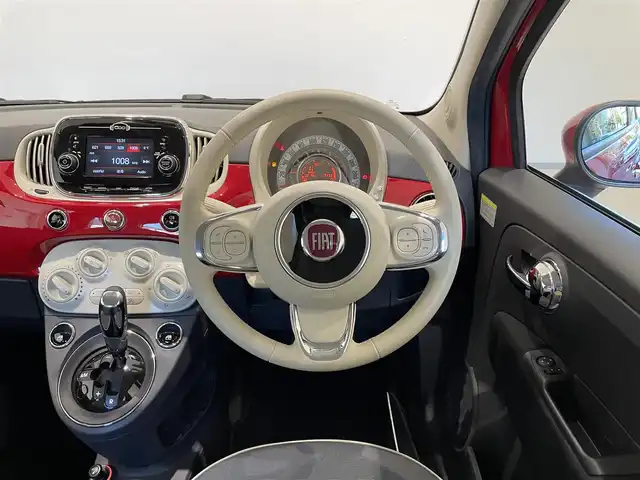 フィアット ５００ ツインエア ポップ 福岡県 2017(平29)年 1.9万km 赤 純正ディスプレイオーディオ　/Ｂｌｕｅｔｏｏｔｈ　/ＵＳＢ／ＡＵＸ　/ＭＴモード付ＡＴ　/ＥＴＣ　/リモコンキー