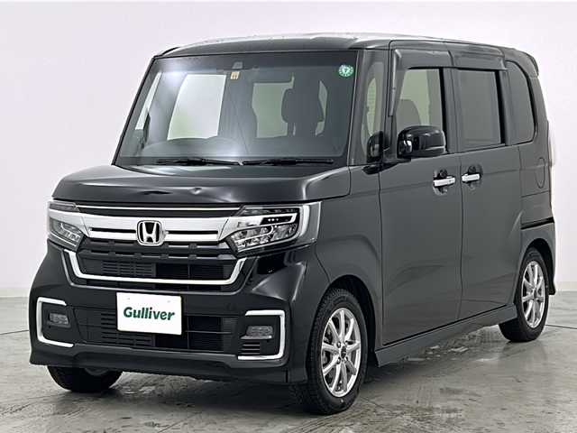 ホンダ Ｎ ＢＯＸ カスタム L ターボ 宮城県 2022(令4)年 2万km クリスタルブラックパール 両側パワースライドドア/ホンダセンシング/・衝突軽減ブレーキ/・誤発進抑制機能(FR)/・路外逸脱抑制機能/・車線維持支援機能/・アダプティブクルーズコントロール/・オートハイビーム/純正８インチSDナビ/(AM.FM.CD.DVD.BT.USB)/バックカメラ/フルセグTV/革巻きステアリングスイッチ/パドルシフト/ステアリングスイッチ/プッシュスタート/スマートキー/ETC/ドライブレコーダー(FR)/ハーフレザーシート/前席シートヒーター/LEDヘッドライト/LEDフォグランプ/社外14インチAW/純正フロアマット/純正15インチAW積込