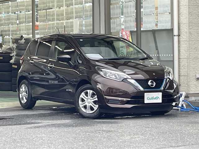 日産 ノート e－パワー X 宮城県 2018(平30)年 1.7万km インペリアルアンバーP エマージェンシーブレーキ機能搭載/純正ナビゲーション/　（フルセグテレビ/iPod/CD/ SD//　USB/FM/AM/Bluetooth)/前方ドライブレコーダー/レーンアシスト/ワンオーナー/横滑り防止/電動格納ミラー/純正フロアマット/オートライト/プッシュスタート