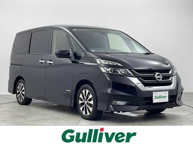 日産 セレナ ハイウェイスターVセレクションⅡ 愛知県 2018(平30)年 7万km ダイヤモンドブラック 純正９インチSDメモリナビ(MM517D-L)/・BT/USB/フルセグTV/CD/DVD/全方位・バックカメラ/carrozeriaフリップダウンモニター/両側パワースライドドア/日産プロパイロット/クリアランスソナー/インテリジェントパーキングアシスト/デジタルインナーミラー/前後ドライブレコーダー/低速衝突軽減ブレーキ/横滑り防止装置/アイドリングストップ/ビルトインETC/LEDヘッドライト/CLIFFORD搭載/純正アルミホイール/スペアキー×２/保証書・取扱説明書