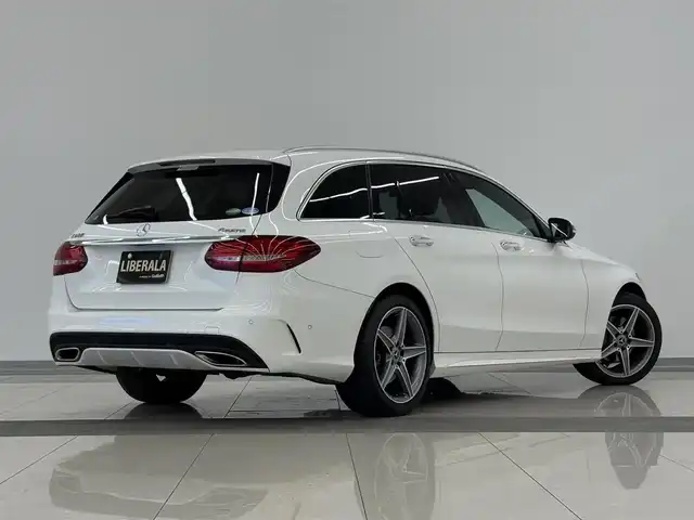 メルセデス・ベンツ Ｃ２００ 4マチック SW スポーツ 岡山県 2017(平29)年 6.5万km ポーラホワイト メルセデス純正COMMANDナビ/レーダーセーフティーパッケージ/パワーテールゲート/ARTICOレザーシート/インテリジェントライトシステム/HUD/Bluetooth/USB/フルセグTV/ESP/Pre-Safeブレーキ/ブラインドスポットアシスト/アテンションアシスト/レーンキープアシスト/オートワイパー/ドラレコ（F）