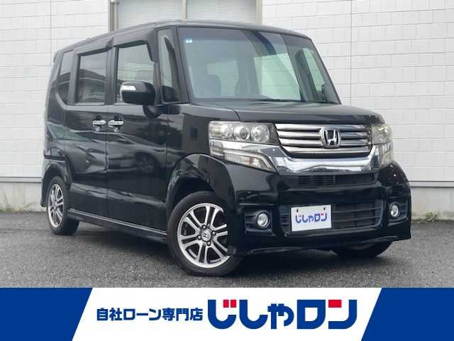 ホンダ Ｎ ＢＯＸ カスタム G Lパッケージ 三重県 2013(平25)年 9万km クリスタルブラックパール (株)IDOMが運営する【じしゃロン四日市店】の自社ローン専用車両になります。こちらは現金またはオートローンご利用時の価格です。自社ローンご希望の方は別途その旨お申付け下さい/社外SDナビ（CD/AM/FM）/ワンセグTV/パドルシフト/片側パワースライド/純正14インチAW/エンジンスタートボタン/スマートキー/アイドリングストップ/純正フロアマット/キセノンライト