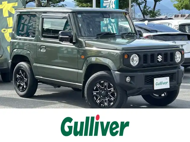 スズキ ジムニー XC 長野県 2020(令2)年 4.9万km ジャングルグリーン 社外ナビ（FM/AM、CD、IPOD、AUX）/ワンセグテレビ/クルーズコントロール追従無/社外ETC/社外ドライブレコーダー/横滑り防止装置/レーンキープアシスト/前席シートヒーター/ダウンヒルアシスト/盗難防止装置/センターデフロック/衝突軽減システム/ダブルサイドエアバック/背面タイヤ/LEDオートライト/社外フロアマット/エンジンスターター/革ステアリング/ドアバイザー/４WD/保証書、取扱説明書/社外アルミ付き冬タイヤ