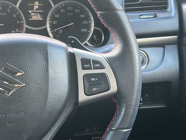 スズキ スイフト スポーツ 兵庫県 2015(平27)年 2.9万km スノーホワイトパール 社外SDナビ/　Bluetooth/USB/AUX/DVD/フルセグテレビ（走行中視聴可能）/ビルトインETC/MTモード付AT/前後ドライブレコーダー/クルーズコントロール/横滑り防止装置/ABS/盗難防止装置/スペアキー（1本）/純正フロアマット/純正アルミホイール（１７インチ）/エアバッグ（W）