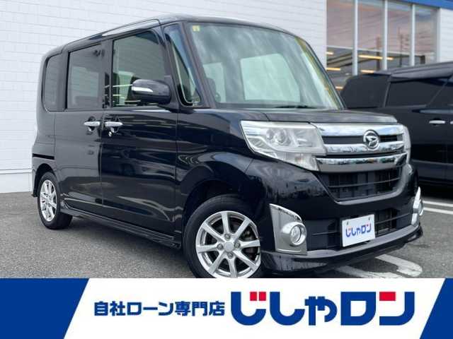 ダイハツ タント カスタム X 熊本県 2014(平26)年 8.8万km ブラックマイカメタリック (株)IDOMが運営する【じしゃロン熊本店】の自社ローン専用車両になります/こちらは現金またはオートローンご利用時の価格です。自社ローンご希望の方は別途その旨お申付け下さい./社外ナビ/ETC/スマートキープッシュスタート/純正アルミホイール