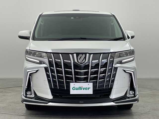 トヨタ アルファード S Cパッケージ 群馬県 2023(令5)年 0.5万km ホワイトパールクリスタルシャイン サンルーフ　モデリスタエアロ　純正９型ナビ　純正１２型後席モニター　フルセグＴＶ　バックカメラ　両側電動スライドドア　電動リアゲート　ＡＣ１００Ｖ電源　シートヒーター／エアーシート　ＢＳＭ　禁煙車