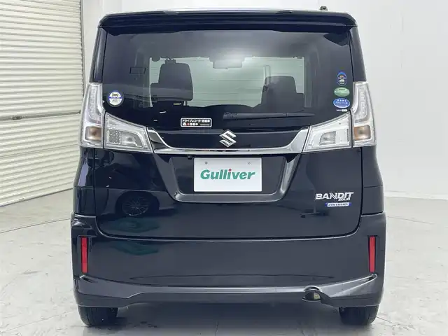 スズキ ソリオ バンディット HV MV Dカメラ ブレーキS 茨城県 2015(平27)年 4.1万km スーパーブラックパール 純正ナビ/・バックカメラ/・フルセグテレビ/・Bluetooth接続/・CDチェンジャー/・AUX（ミュージックプレイヤー接続）/ETC/ドライブレコーダー/両側パワースライドドア/スマートキー/エンジンスタートボタン/シートヒーター/クルーズコントロール/フロントフォグ/純正アルミホイール/LEDヘッドライト/・オートライト/ABS/レーンアシストキープ/横滑り防止装置/盗難防止装置/衝突被害軽減システム