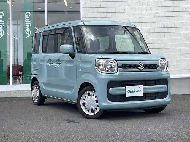 スズキ スペーシア HYBRID G 岩手県 2020(令2)年 7.3万km オフブルーM 社外CD/USB/AUX/スマートキー×２/衝突被害軽減ブレーキ/コーナーセンサー/レーンアシスト/オートライト/電動格納式ミラー/プッシュスタート