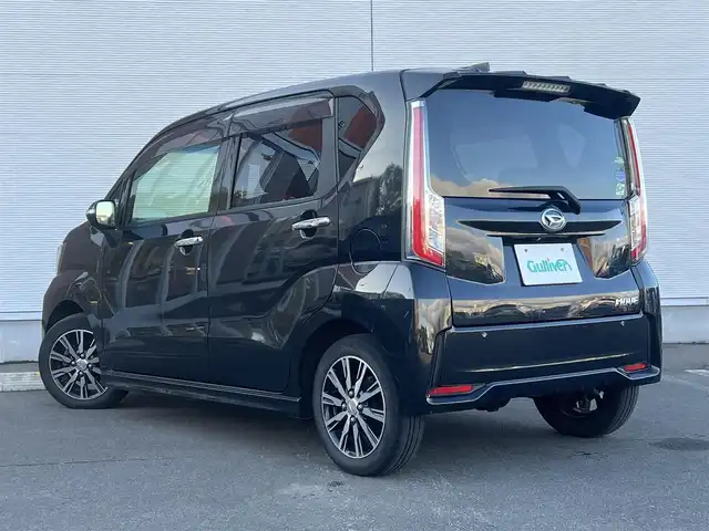 ダイハツ ムーヴ カスタム X ハイパー SA 秋田県 2014(平26)年 9.4万km ブラックマイカメタリック ４WD/スマートアシスト/誤発進抑制機能/LEDヘッドライト/社外メモリナビ（DVD/CD/BT/AM/FM）/フルセグ（走行中視聴可能）/バックカメラ/ダイハツ純正１４インチアルミ（夏タイヤ装着）/スマートキー/アイドリングストップ/プッシュスタート/ステアリングスイッチ/純正フロアマット/純正ドアバイザー/オートライト/オートエアコン/パワーステアリング/パワーウィンドウ/横滑り防止/盗難防止装置/寒冷地仕様/電動格納ウィンカーミラー/保証書/取扱説明書/記録簿/スペアキー×１