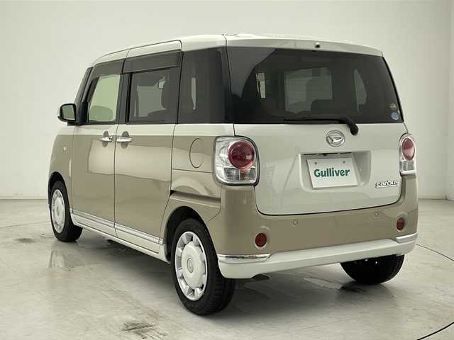 ダイハツ ムーヴ キャンバス G メイクアップ SA Ⅲ 千葉県 2018(平30)年 3.9万km パールホワイトⅢ/ナチュラルベージュマイカメタリック 2トーン 衝突軽減ブレーキ/レーンキープアシスト/バックカメラ/純正SDナビ/（フルセグ/Bluetooth/CD/DVD/FM/AM）/ETC/ドライブレコーダー（前のみ）/アイドリングストップ/両側パワースライドドア/LEDヘッドライト/フォグライト/電動格納ミラー/純正フロアマット/純正サイドバイザー/Wエアバッグ