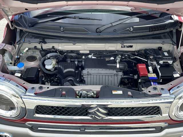 スズキ ハスラー Jスタイル 山口県 2021(令3)年 2万km フェニックスレッドパール/ガンメタリック2トーンルーフ 純正SDナビ　【CN-RZ765W】/・アラウンドビューモニター/・Bluetooth接続/・DVD再生機能有/・フルセグTV/ドライブレコーダー/スズキセーフティサポート/・誤発進抑制機能/・車線逸脱警報/・車線逸脱抑制機能/・ふらつき警報/・先行車発進お知らせ機能/・標識認識機能/・後退時ブレーキサポート/・後方誤発進抑制機能/・リヤパーキングセンサー/純正フロアマット/USB入力端子/スマートキー/プッシュスタート/スペアキー1本/ハーフレザーシート/シートヒーター/ルーフレール/純正LEDライト/純正15インチアルミホイール/ドアバイザー/ウィンカーミラー