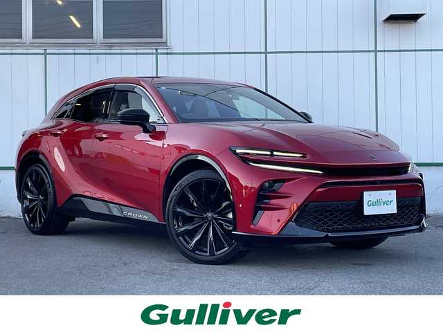 トヨタ クラウン スポーツ Z 山梨県 2024(令6)年 5.5万km 赤 4WD/トヨタセーフティーセンス/・プリクラッシュセーフティ/・レーントレーシングアシスト/・レーンディパーチャーアラート/・レーダークルーズコントロール/・オートマチックハイビーム/・ロードサインアシスト/・プロアクティブドライビングアシスト/・ドライバー異常時対応システム/・プロアクティブドライビングアシスト/・フロントクロストラフィックアラート/・ブラインドスポットモニター/純正12.3型ディスプレイ/・ナビ/フルセグTV/Bluetooth/USB/HDMI/・全方位カメラ/・ETC/・前後ドライブレコーダー/ヘッドアップディスプレイ/電動リアゲート/AC100V/電子パーキング/・オートホールド/革巻きステアリング/・ステアリングリモコン/・ステアリングヒーター/ブラウンレザーシート/・パワーシート(運転席/助手席)/・メモリシート(運転席)/・シートヒーター(運転席/助手席)/・エアシート(運転席/助手席)/プッシュスタート/・スマートキー/LEDヘッドライト/・オートライト/・フォグライト/フロアマット