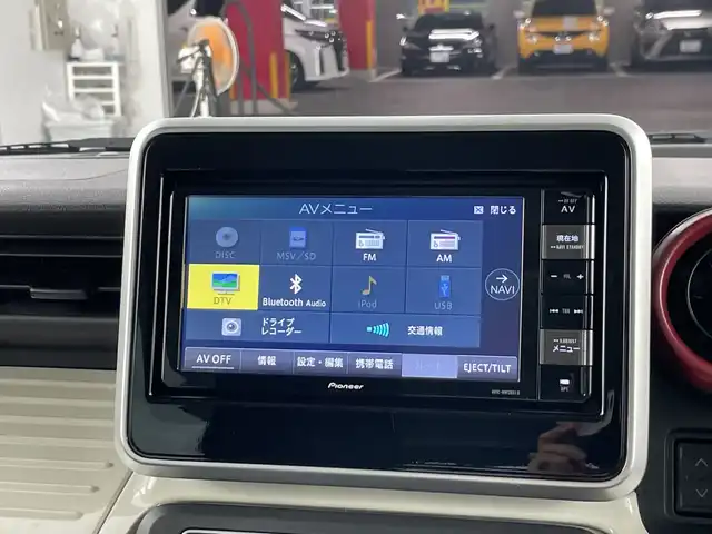 スズキ スペーシア HYBRID X 愛知県 2020(令2)年 4.4万km ツールグリーンパールメタリック/ブラック2トーン 禁煙車/純正7インチナビ/（CD/DVD/Bluetooth/フルセグTV/SD/USB)/全方位カメラ/スズキセーフティサポート/・衝突軽減ブレーキ/・レーンキープアシスト/・オートマチックハイビーム/・パーキングセンサー/ヘッドアップディスプレイ/ドライブレコーダー/シートヒーター/両側パワースライドドア/アイドリングストップ/スマートキー/スペアキー1本/プッシュスタート/LEDヘッドライト/オートライト/純正14インチアルミホイール/純正フロアマット/ベンチシート/横滑り防止装置