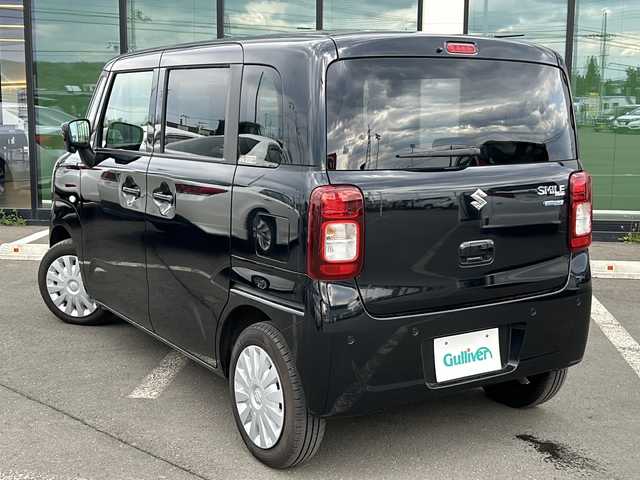 スズキ ワゴンＲ スマイル HYBRID S 新潟県 2023(令5)年 3.8万km ブルーイッシュブラックパール3 ・４WD/・寒冷地仕様/・社外メモリナビ/（CD&DVD&SD&USB&BT&ワンセグ）/・衝突軽減ブレーキ/・レーンキープアシスト/・横滑り防止/・両側パワースライド/・コーナーセンサー/・D/Nシートヒーター/・ベンチシート/・ドアミラーヒーター/・ETC/・プッシュスタート/・ハロゲンヘッドライト/・純正フロアマット/・純正ホイールキャップ付鉄ホイール