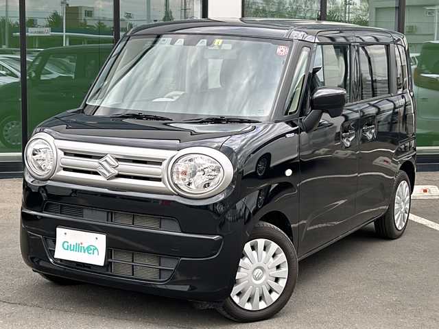 スズキ ワゴンＲ スマイル HYBRID S 新潟県 2023(令5)年 3.8万km ブルーイッシュブラックパール3 ・４WD/・寒冷地仕様/・社外メモリナビ/（CD&DVD&SD&USB&BT&ワンセグ）/・衝突軽減ブレーキ/・レーンキープアシスト/・横滑り防止/・両側パワースライド/・コーナーセンサー/・D/Nシートヒーター/・ベンチシート/・ドアミラーヒーター/・ETC/・プッシュスタート/・ハロゲンヘッドライト/・純正フロアマット/・純正ホイールキャップ付鉄ホイール