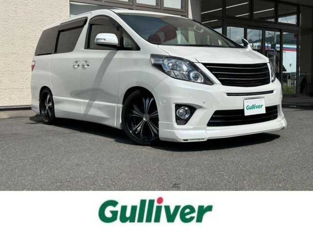 トヨタ アルファード 240S 大阪府 2013(平25)年 7.3万km ホワイトパールクリスタルシャイン フルエアロ/社外ナビ/（フルセグ／ＢＴ／ＣＤ／ＤＶＤ）/バックカメラ/デジタルインナーミラー/ＥＣＯモード/横滑り機能/レザーシート/３列シート/社外フロアマット/両側パワースライドドア/取扱説明書/保証書