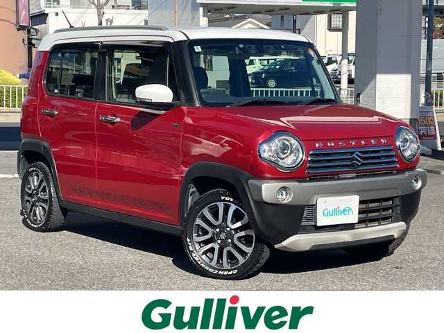 スズキ ハスラー Jスタイル Ⅱ ターボ 愛知県 2016(平28)年 10.8万km フェニックスレッドパール/ホワイト2トーンルーフ /社外メモリーナビ（MDV-D303）//地デジ・CD・SD//バックカメラ//ETC//HIDオートライト//クルーズコントロール//前席シートヒーター//デュアルカメラブレーキサポート//ルーフレール//革巻きステアリング//ドライブレコーダー//純正フロアマット//純正ドアバイザー//プッシュスタート//スマートキー//パドルシフト//保証書//取扱説明書//スペアキー