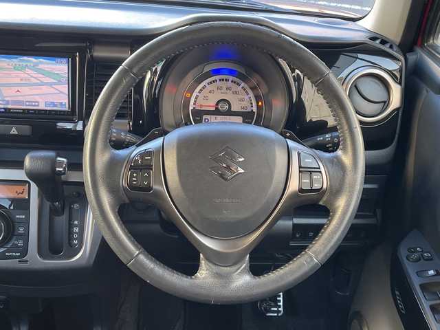 スズキ ハスラー Jスタイル Ⅱ ターボ 愛知県 2016(平28)年 10.8万km フェニックスレッドパール/ホワイト2トーンルーフ /社外メモリーナビ（MDV-D303）//地デジ・CD・SD//バックカメラ//ETC//HIDオートライト//クルーズコントロール//前席シートヒーター//デュアルカメラブレーキサポート//ルーフレール//革巻きステアリング//ドライブレコーダー//純正フロアマット//純正ドアバイザー//プッシュスタート//スマートキー//パドルシフト//保証書//取扱説明書//スペアキー