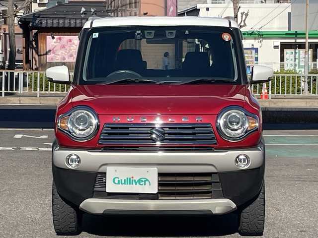 スズキ ハスラー Jスタイル Ⅱ ターボ 愛知県 2016(平28)年 10.8万km フェニックスレッドパール/ホワイト2トーンルーフ /社外メモリーナビ（MDV-D303）//地デジ・CD・SD//バックカメラ//ETC//HIDオートライト//クルーズコントロール//前席シートヒーター//デュアルカメラブレーキサポート//ルーフレール//革巻きステアリング//ドライブレコーダー//純正フロアマット//純正ドアバイザー//プッシュスタート//スマートキー//パドルシフト//保証書//取扱説明書//スペアキー