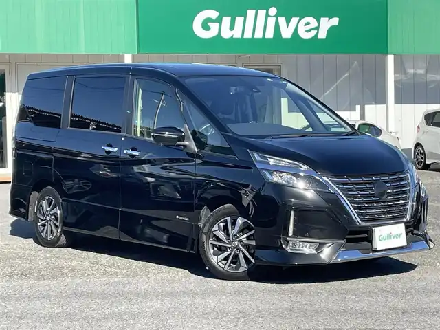 日産 セレナ ハイウェイスター G 千葉県 2020(令2)年 3.6万km ダイヤモンドブラック プロパイロット/レザーシート/純正10インチSDナビ【MM519D-L】/・CD/DVD/Blu-ray/MSV/Bluetooth/フルセグ/純正フリップダウンモニター/アラウンドビューカメラ/ハンズフリーオートスライドドア/インテリジェントルームミラー/インテリジェントパーキングアシスト/インテリジェントキー/ステアリングヒーター/前席シートヒーター/エマージェンシーブレーキ/レーンキープアシスト/ブラインドスポットモニター/前後コーナーセンサー/フロントスポイラー/純正LEDヘッドライト/フォグランプ/純正ドライブレコーダー【DJ4-D】/ETC/本革巻きステアリング/純正16インチアルミホイール/サイド＆カーテンエアバッグ/新車保証書＆取扱説明書