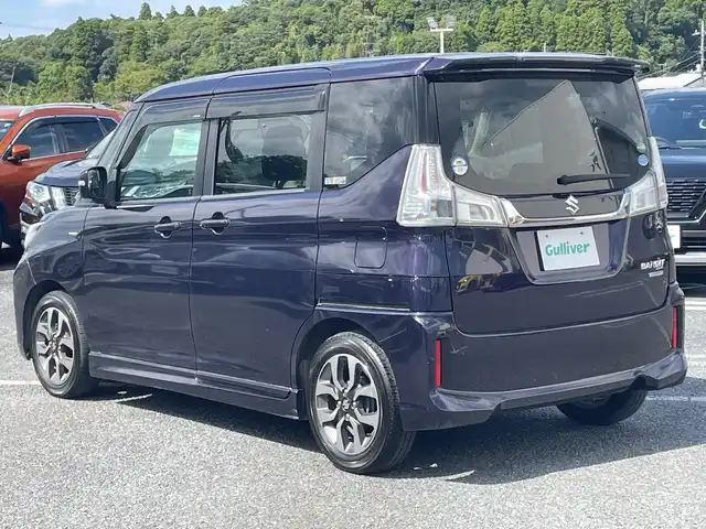 スズキ ソリオ バンディット HV MV 千葉県 2016(平28)年 6.2万km ミッドナイトバイオレットメタリック ８型ナビＡＶＩＣ－ＲＬ９９　両側電動スライドドア　シートヒーター　ビルトインＥＴＣ　ＢＴ　フルセグＴＶ　ＤＶＤ ステアリングスイッチ　オートライト　ＨＩＤ スマートキー アイドリングストップ 15AW