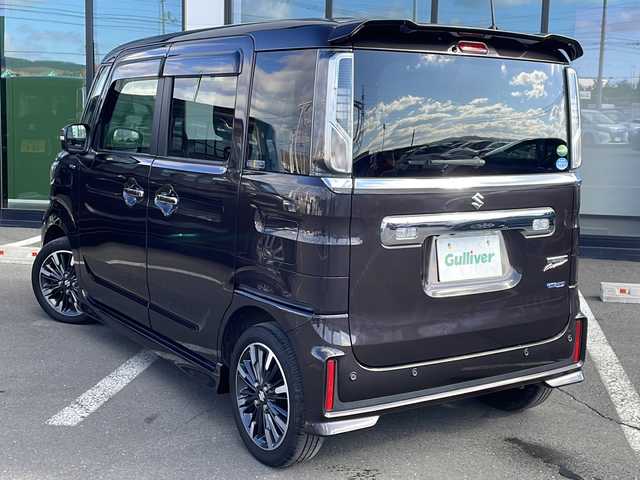 スズキ スペーシア カスタム HYBRID XS 道東・釧路十勝 2020(令2)年 3.2万km アーバンブラウンパールメタリック ・４WD/・寒冷地仕様/・社外メモリナビ/（CD・DVD・FM・AM・SD・BT・USB)/・フルセグ（走行中視聴可能）/・バックカメラ/・全方位モニター/・アイドリングストップ/・ウィンカーミラー/・ドアバイザー/・プッシュスタート/・両側パワースライドドア/・パーキングアシスト/・ベンチシート/・純正フロアマット/・横滑り防止装置/・レーンキープアシスト/・盗難防止装置/・オートライト/・オートマチックハイビーム/・衝突軽減ブレーキ/・フォグランプ/・ヘッドアップディスプレイ/・ステアリングスイッチ/・革巻きステアリング/・PWRスイッチ/・イルミネーションコントロール/・天井サーキュレーター/・ロールサンシェード/・電動格納ミラー/・バニティミラー