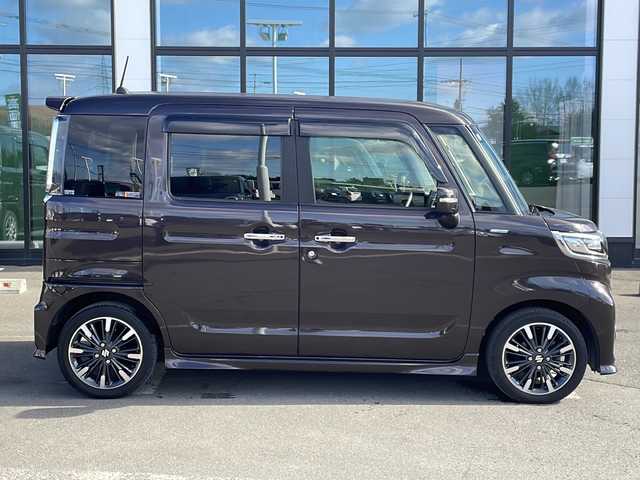 スズキ スペーシア カスタム HYBRID XS 道東・釧路十勝 2020(令2)年 3.2万km アーバンブラウンパールメタリック ・４WD/・寒冷地仕様/・社外メモリナビ/（CD・DVD・FM・AM・SD・BT・USB)/・フルセグ（走行中視聴可能）/・バックカメラ/・全方位モニター/・アイドリングストップ/・ウィンカーミラー/・ドアバイザー/・プッシュスタート/・両側パワースライドドア/・パーキングアシスト/・ベンチシート/・純正フロアマット/・横滑り防止装置/・レーンキープアシスト/・盗難防止装置/・オートライト/・オートマチックハイビーム/・衝突軽減ブレーキ/・フォグランプ/・ヘッドアップディスプレイ/・ステアリングスイッチ/・革巻きステアリング/・PWRスイッチ/・イルミネーションコントロール/・天井サーキュレーター/・ロールサンシェード/・電動格納ミラー/・バニティミラー