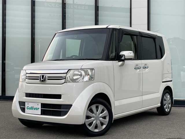 ホンダ Ｎ ＢＯＸ G Lパッケージ 大阪府 2016(平28)年 7.6万km プレミアムホワイトパールⅡ 社外ナビ　/   フルセグTV/CD/DVD/Bluetooth　/横滑り防止装置　/片側パワースライドドア　/前後ドライブレコーダー　/純正フロアマット　/プッシュスタート　/スマートキー　　/ビルトインＥＴＣ/禁煙車