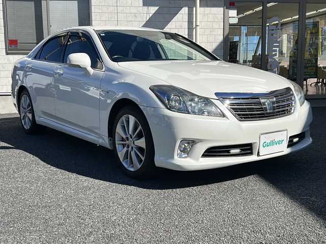トヨタ クラウン ハイブリッド Gパッケージ 埼玉県 2010(平22)年 10.4万km ホワイトパールクリスタルシャイン 純正ナビ/AM/FM/CD/DVD/SD/TV/USB/HDD/1オーナー/ETC/前後ドラレコ/全席パワーシート/シートヒーター、クーラーD、N席/後席サンシェード/社外ウェルカムライト/追従クルコン/電動サンシェード（リア）/電格ミラー/衝突軽減B/ステアリングカバー/オートライト/保証書/取説