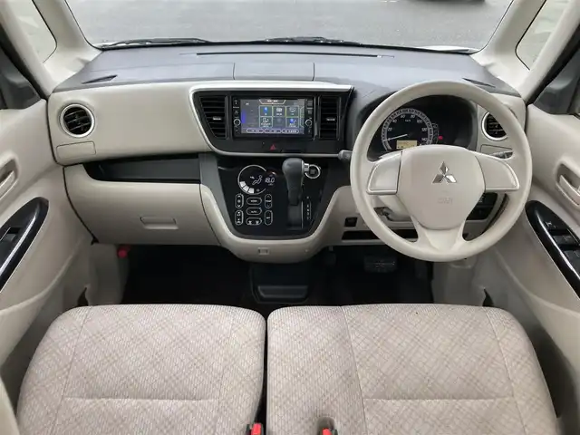 三菱 ｅＫスペース G セーフティパッケージ 鳥取県 2018(平30)年 6.7万km シルキーホワイト ４WD/純正ナビ/フルセグ/CD/DVD/BT/全方位カメラ/衝突被害軽減システム/片側パワースライドドア/運転席シートヒーター/プッシュエンジンスタート/アイドリングストップ/ウィンカーミラー/ルーフサーキュレーター/リヤロールサンシェード/純正フロアマット/ドアバイザー