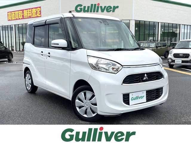 三菱 ｅＫスペース G セーフティパッケージ 鳥取県 2018(平30)年 6.7万km シルキーホワイト ４WD/純正ナビ/フルセグ/CD/DVD/BT/全方位カメラ/衝突被害軽減システム/片側パワースライドドア/運転席シートヒーター/プッシュエンジンスタート/アイドリングストップ/ウィンカーミラー/ルーフサーキュレーター/リヤロールサンシェード/純正フロアマット/ドアバイザー