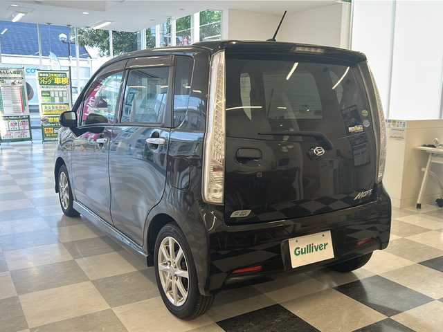 ダイハツ ムーヴ カスタム X LTD SA 岐阜県 2013(平25)年 9.2万km ブラックマイカメタリック 衝突被害軽減システム/純正SDナビ/バックカメラ/ETC/アイドリングストップ/電動格納ミラー/スマートキー/革巻きステアリング/LEDヘッドライト/オートライト/テレビ/CD/USB入力端子/AUX/純正14インチアルミ/純正フロアマット/盗難防止システム