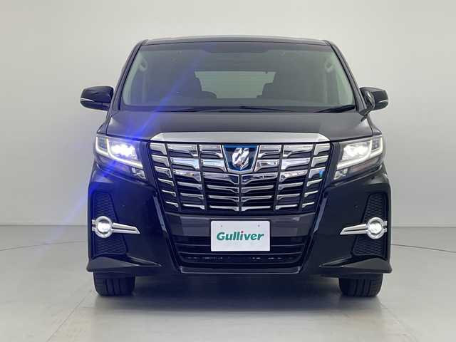 トヨタ アルファードハイブリット SR 愛知県 2015(平27)年 9.3万km ブラック 禁煙　純正１０型ナビ　純正フリップダウンモニター　クルーズコントロール　両側パワースライドドア　ハーフレザーシート　パワーシート　ビルトインＥＴＣ　バックカメラ　スマートキー　オートマチックハイ/純正10型ナビ/・Bluetooth/・CD/DVD/・フルセグテレビ/・SD音楽録音/純正フリップダウンモニター/バックカメラ/ハーフレザーシート/パワーシート/両側パワースライドドア/衝突軽減ブレーキ/レーンキープアシスト/オートマチックハイビーム/前後コーナーセンサー/クルーズコントロール/ビルトインETC/LEDヘッドライト