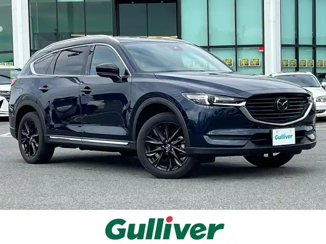 マツダ ＣＸ－８ XD ブラックトーンエディション 奈良県 2021(令3)年 3.5万km ディープクリスタルブルーマイカ 純正10インチナビ/(フルセグ/BT）/レーダークルーズコントロール/全方位モニター/ブラインドスポットモニター/前後コーナーセンサー/衝突軽減システム/レーンキープアシスト/パワーバックドア/ハーフレザーシート/運転席メモリーシート/前席パワーシート/全席シートヒーター/ステアリングヒーター/ワイヤレス充電/後席サンシェード/デジタルインナーミラー/ETC/純正19インチAW/取り扱い説明書/スペアキーX1