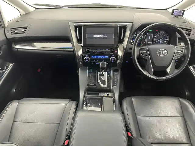 トヨタ アルファードハイブリット SR Cパッケージ 愛知県 2018(平30)年 4.4万km ラグジュアリーホワイトパールクリスタルシャインガラスフレーク メーカーナビ　Ｗムーンルーフ　リアエンターテイメント　全方位カメラ　ＪＢＬ　デジタルインナーミラー　ＢＳＭ　黒革　シートヒーター　ＡＣ１００Ｖ　ＨＤＭＩ　衝突軽減　追従クルコン　電動リアゲート　シートベンチレーション　ハンドルヒーター　オートハイビーム　ETC2.0　ドラレコ　禁煙車