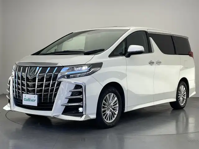 トヨタ アルファードハイブリット SR Cパッケージ 愛知県 2018(平30)年 4.4万km ラグジュアリーホワイトパールクリスタルシャインガラスフレーク メーカーナビ　Ｗムーンルーフ　リアエンターテイメント　全方位カメラ　ＪＢＬ　デジタルインナーミラー　ＢＳＭ　黒革　シートヒーター　ＡＣ１００Ｖ　ＨＤＭＩ　衝突軽減　追従クルコン　電動リアゲート　シートベンチレーション　ハンドルヒーター　オートハイビーム　ETC2.0　ドラレコ　禁煙車