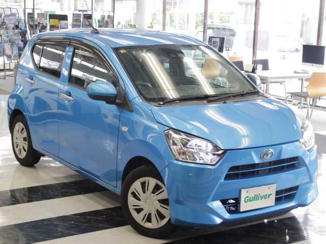 ダイハツ ミラ イース X SAⅢ 千葉県 2018(平30)年 5万km スプラッシュブルーM 純正CDオーディオ/（CC-W67D）/スマートアシスト/横滑り防止機能/eco IDLE/ドアバイザー/フロアマット/オートライト/バックカメラ/スペアキー有/保証書/取扱説明書