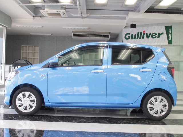 ダイハツ ミラ イース X SAⅢ 千葉県 2018(平30)年 5万km スプラッシュブルーM 純正CDオーディオ/（CC-W67D）/スマートアシスト/横滑り防止機能/eco IDLE/ドアバイザー/フロアマット/オートライト/バックカメラ/スペアキー有/保証書/取扱説明書