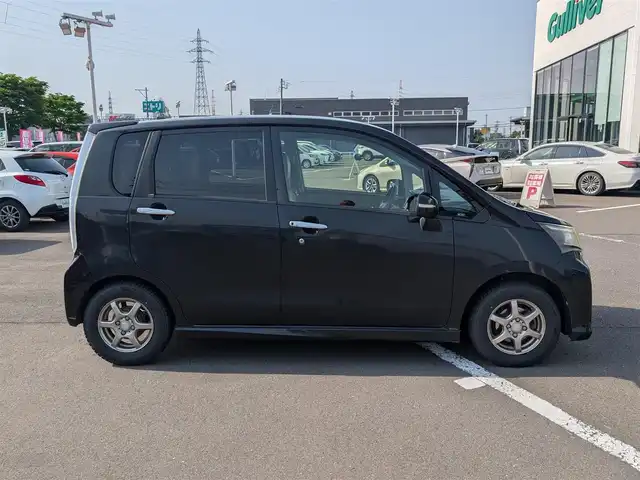 ダイハツ ムーヴ カスタム X LTD SA 福井県 2013(平25)年 8.4万km ブラックマイカメタリック 純正AW付きサマータイヤ積込/バックカメラ/LEDヘッドライト/Fフォグ/社外シートカバー/衝突被害軽減システム/純正メモリナビ（CD/USB/AUX/iPod）/ワンセグテレビ/ETC/アイドリングストップ/横滑り防止装置/盗難防止装置/ダブルエアバッグ/純正フロアマット/スマートキー