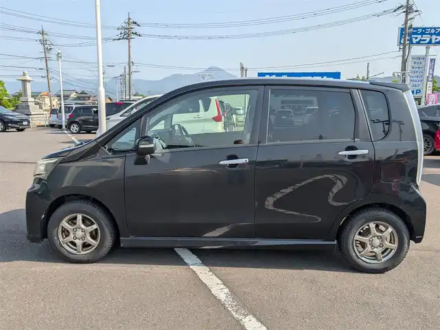 ダイハツ ムーヴ カスタム X LTD SA 福井県 2013(平25)年 8.4万km ブラックマイカメタリック 純正AW付きサマータイヤ積込/バックカメラ/LEDヘッドライト/Fフォグ/社外シートカバー/衝突被害軽減システム/純正メモリナビ（CD/USB/AUX/iPod）/ワンセグテレビ/ETC/アイドリングストップ/横滑り防止装置/盗難防止装置/ダブルエアバッグ/純正フロアマット/スマートキー