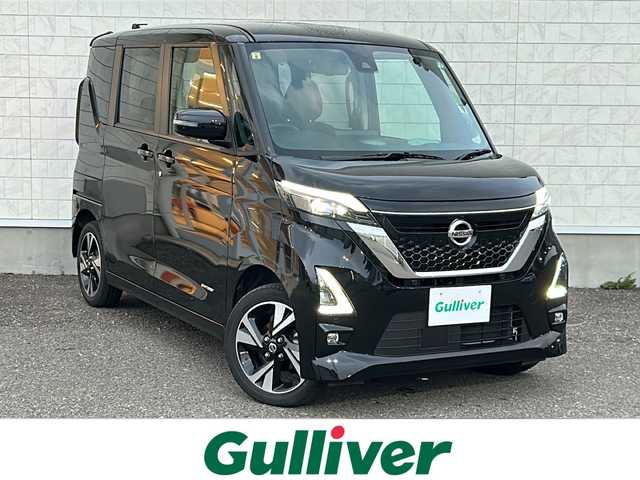 日産 ルークス HWS Gターボ プロパイロットED 福島県 2023(令5)年 2.1万km ブラック 4WD/ターボ/衝突軽減ブレーキ/両側パワースライドドア/プロパイロット/アラウンドビューモニター/シートヒーター/オートライト/LEDヘッドライト/スマートキー/オーディオレス/フロアマットなし