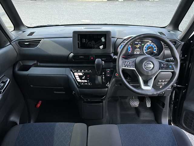 日産 ルークス HWS Gターボ プロパイロットED 福島県 2023(令5)年 2.1万km ブラック 4WD/ターボ/衝突軽減ブレーキ/両側パワースライドドア/プロパイロット/アラウンドビューモニター/シートヒーター/オートライト/LEDヘッドライト/スマートキー/オーディオレス/フロアマットなし